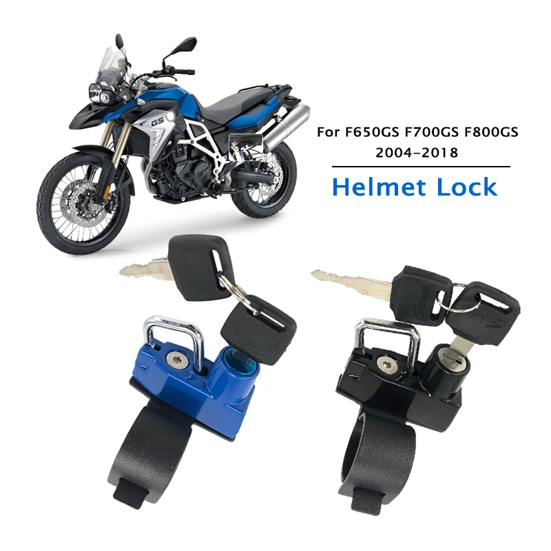 

F650GS F700GS Комплект замков для шлема, противоугонная безопасность, алюминий с 2 ключами, подходит для BMW F800GS F650 GS F700 GS F 800GS 2004-2018 2017