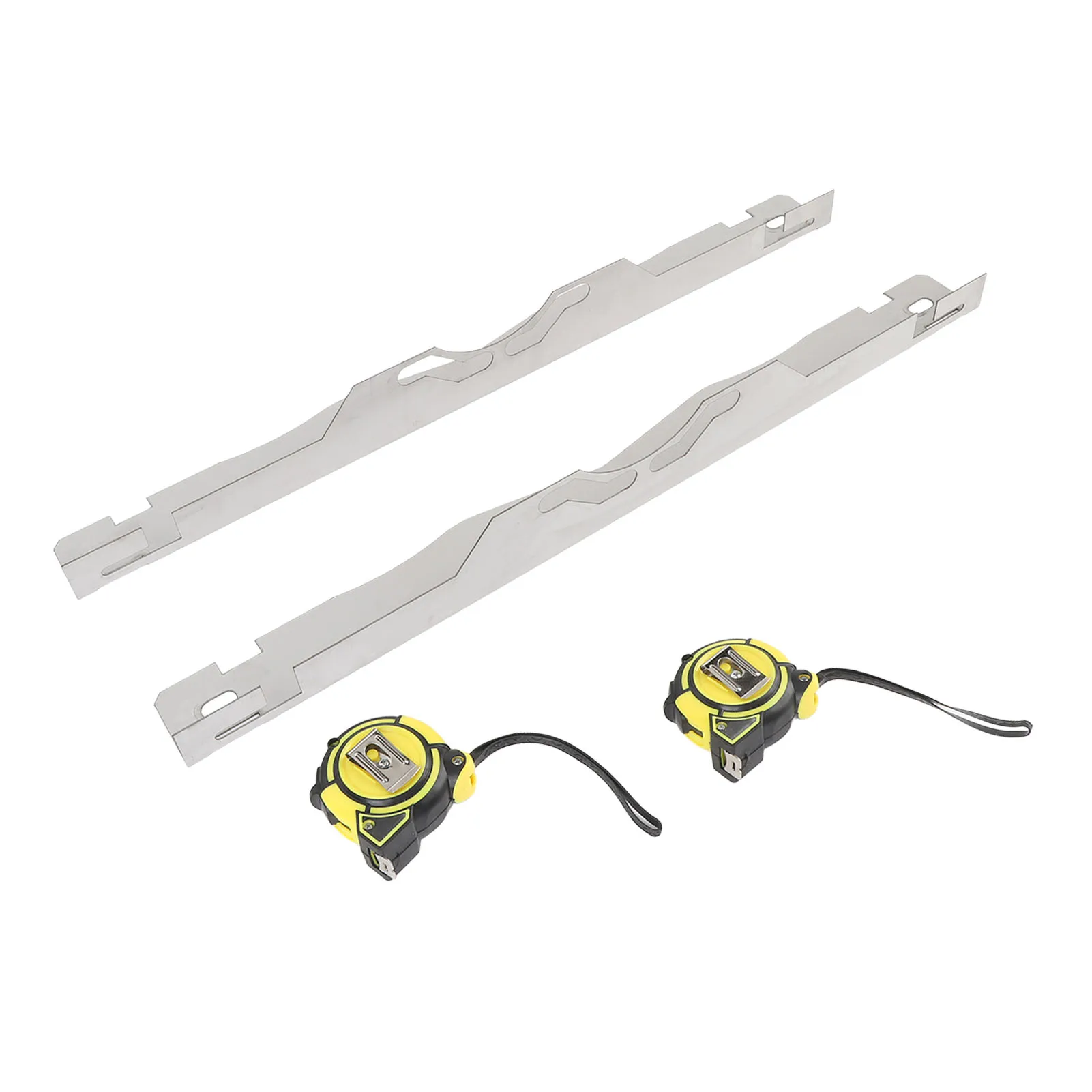 Stainless Steel Wheel Alignment Tool Plates with 2PCS 3 Meters Tape Measure Toe Alignment Tool for All Cars Sedans SUVs