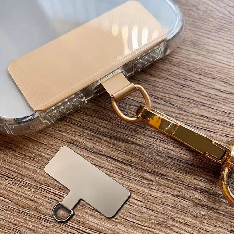 1/3/4pcs Universal Metal Phone Lanyard Gasket Patch Durable Ultra Thin Mobile Phone Sling Rope Card Clip Strap Hang Cord Tab