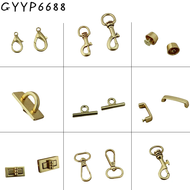 Special Gold Metal Locks,Connector Buckles,For Handbag Purse Bags Straps Snap Hook Hanger Arch Bridge Lobster Clasp Accessories