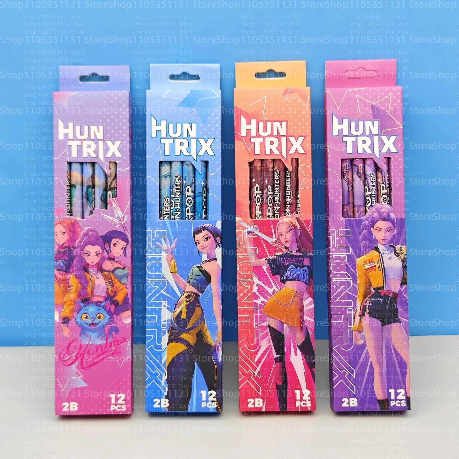 Anime Girls Lumi Mila Zoi Witch Hunter Pencils 2B HB Colors Pencils Cute Cartoon Student Stationery Set for Daily Learning Gifts