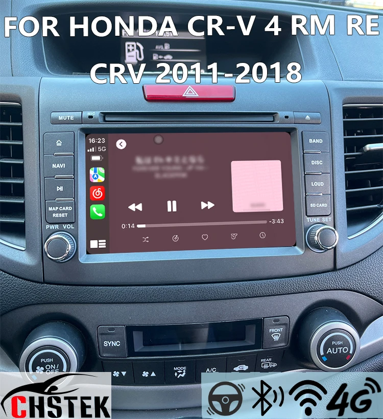 

CHSTEK Car OEM For Honda CR-V CRV 4 RM RE 2011-2018 Multimedia Android 4G WIFI Auto GPS Bluetooth Vedio Media Touchscreen Stereo
