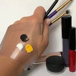 Guantes de maquillaje profesionales de PVC, herramientas de maquillaje duraderas multiusos, diseño funcional, fácil de limpiar, paleta de colores de maquillaje