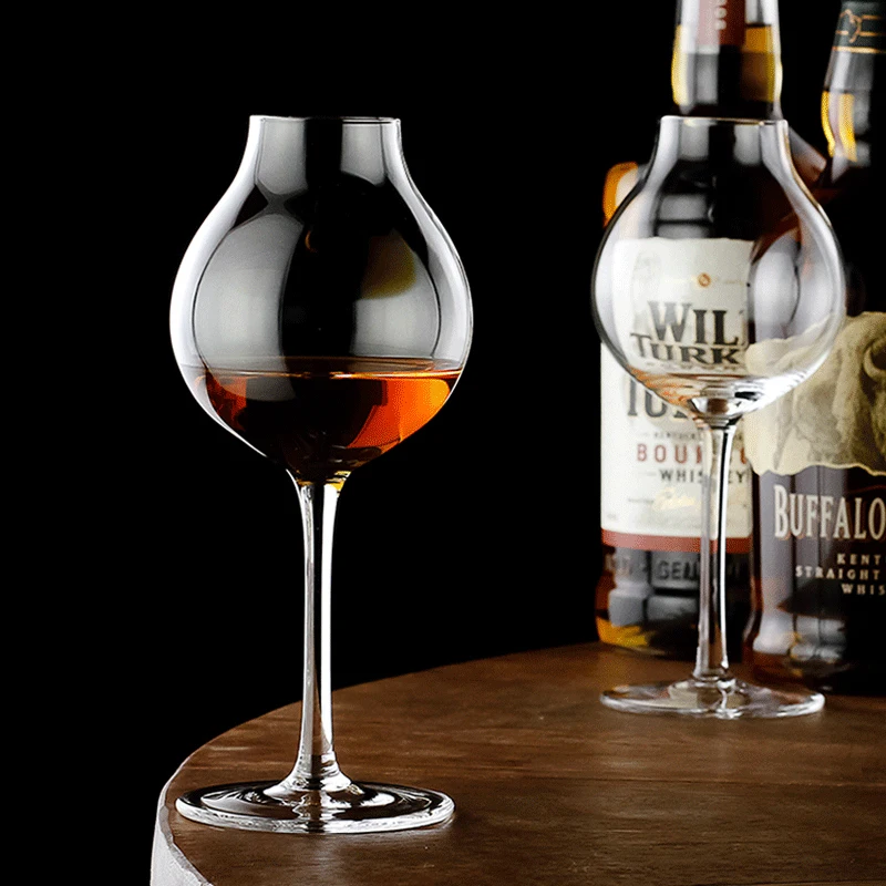 

1920s Professional Blender's Whiskey Copita Nosing GlassTulip Bud Whisky Crystal XO Chivas Regal Goblet Cup Wine Tasting Glasses
