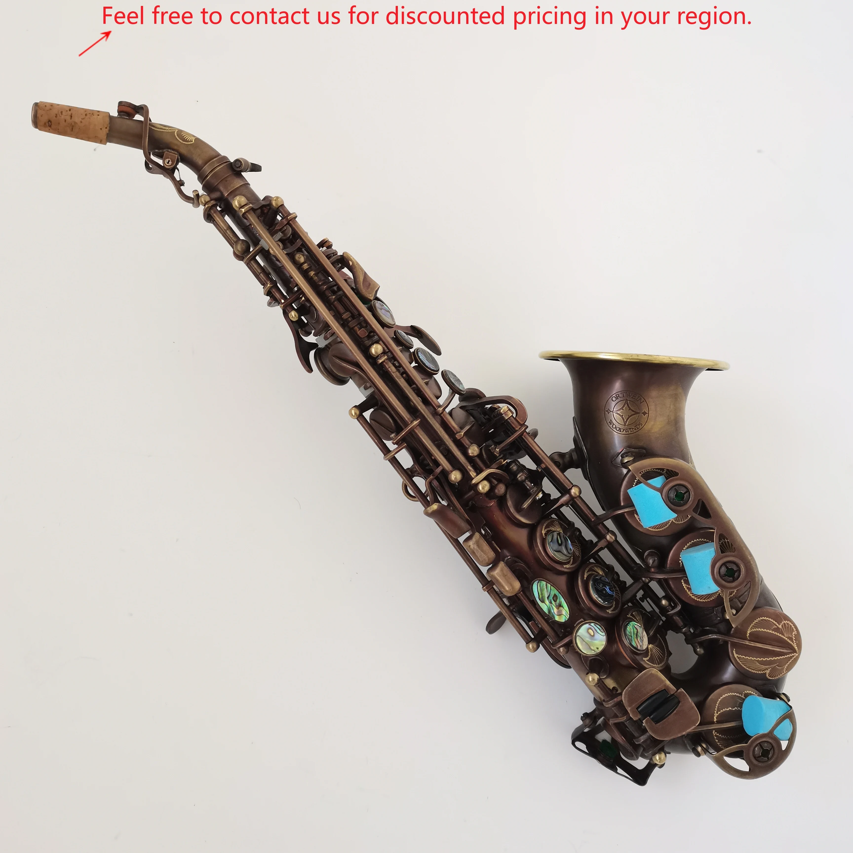 

Curved Vintage Saxophone Soprano Saxophone