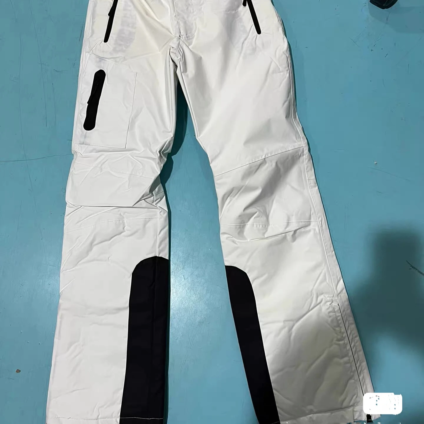 high-waist-ski-pants-women's-breathable-waterproof-nylon-trousers-white-cotton-inter-slim-fit-outdoor-travel-gear