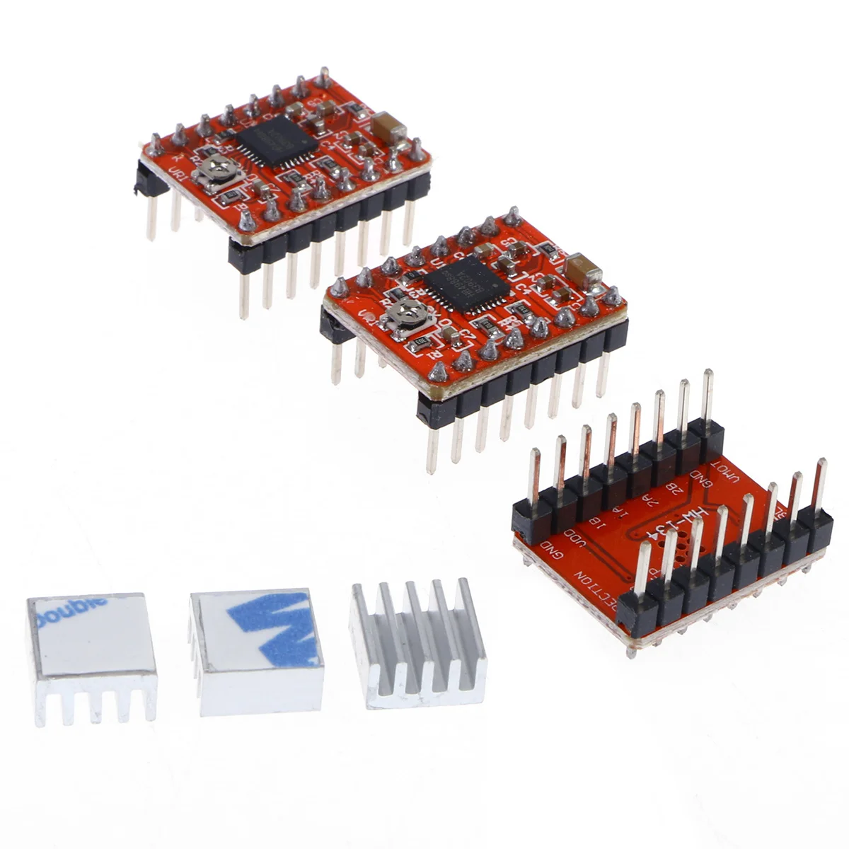 3 pcs A4988 Stepper Motor Driver Module Heat Sink For 3D Printer Reprap Engraving Machine Stepper Pololu Sixteenth