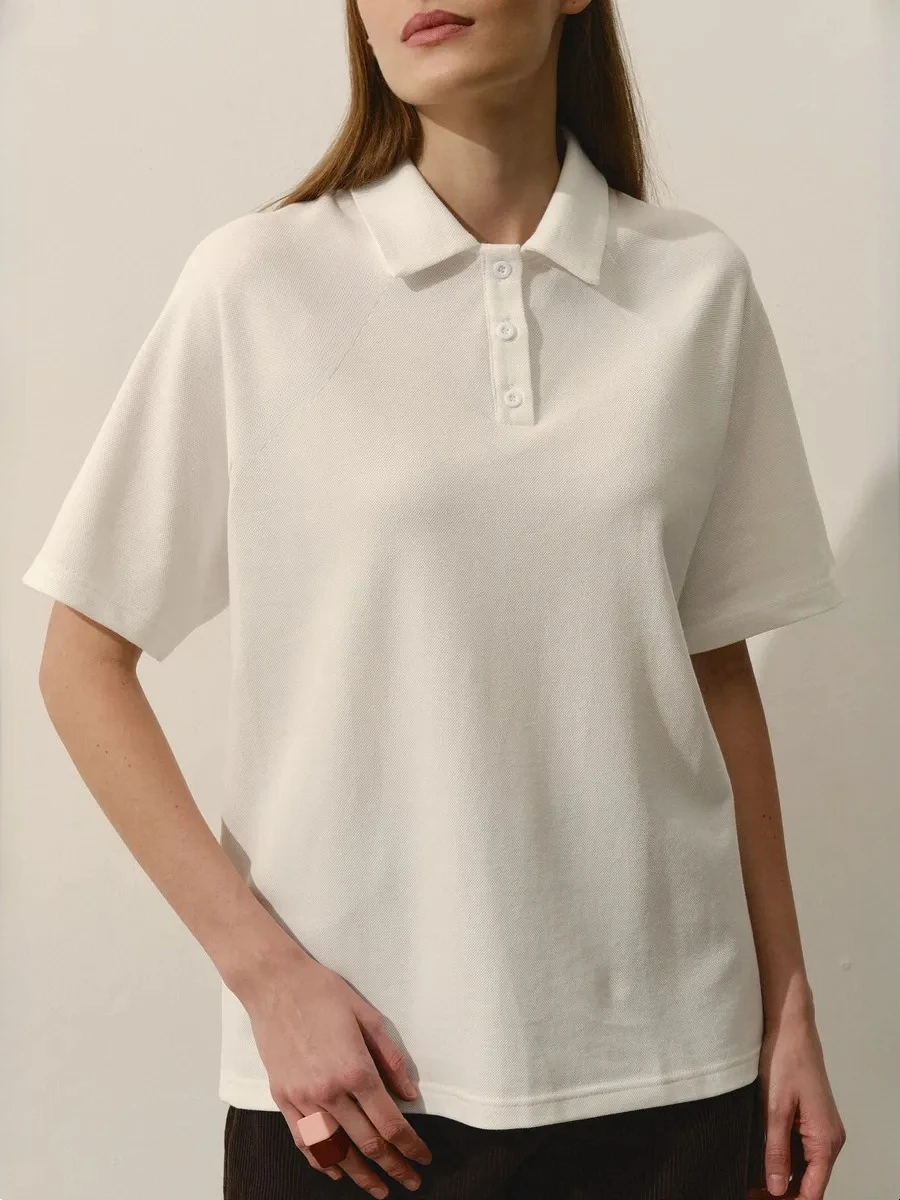 Summer fashion Polo Shirts Casual Style Women's Men Breathable Golf Shirts Tee Tops Unisex Streetwear Trendy Oversized White