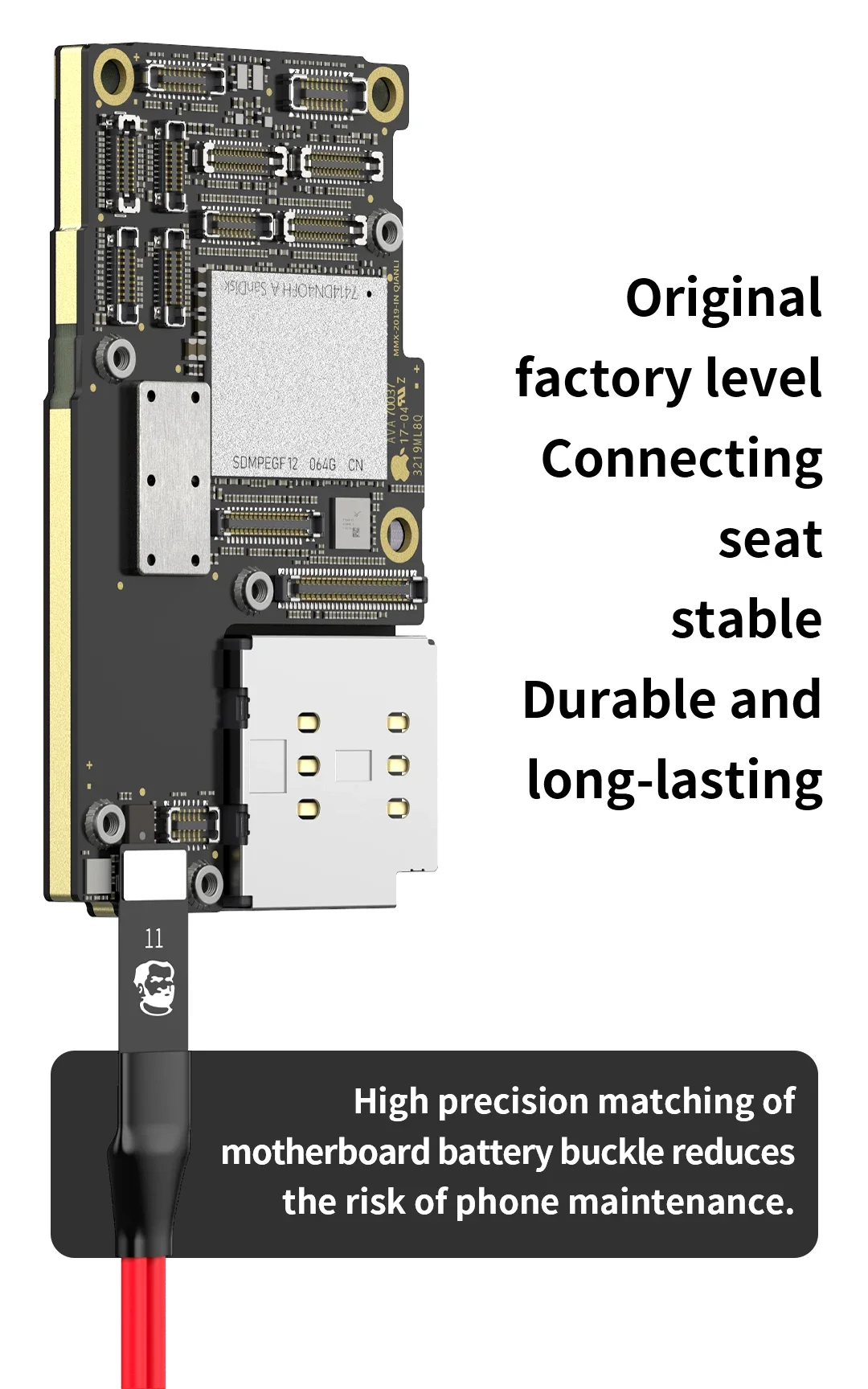 

MECHANIC POWER AIR Power Boot Cable for iPhone 7-16 Pro Max, Motherboard Repair Current Test and Power Supply Tool