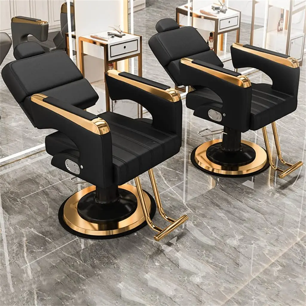 Fanrui Wholesale barbershop hair salon special luxury hair chair can lie down lift hair furniture hairdressing chair