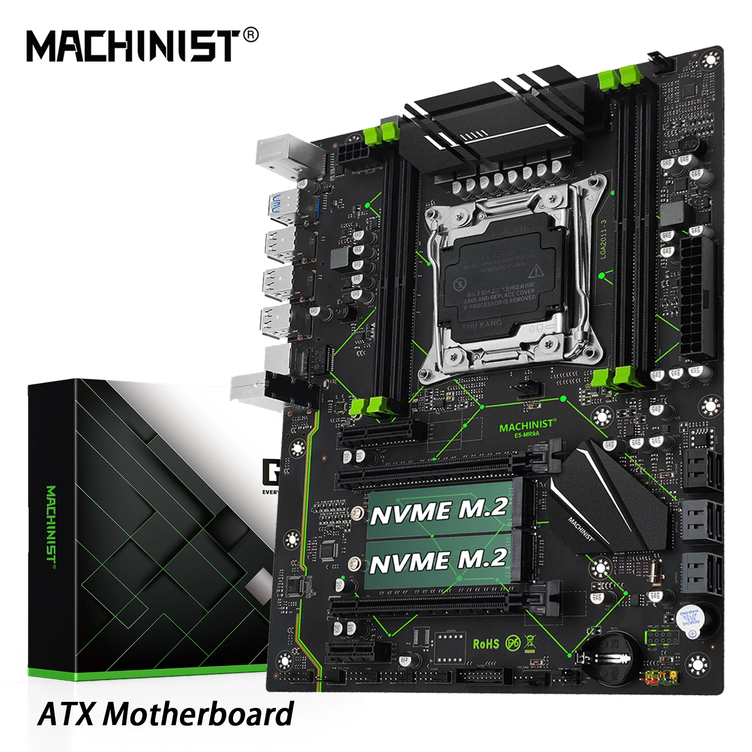 

Материнская плата MACHINIST X99 MR9A V1.0 ATX LGA 2011-3 с поддержкой процессора Xeon E5 V3/V4 и DDR4 RAM NVME M.2 слот USB3.0