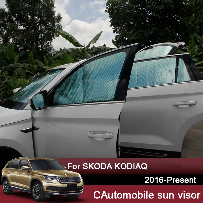 

Автомобильные солнцезащитные козырьки, защита от ультрафиолета, чехол для Skoda Kodiaq 2016-2025, оконная занавеска, козырек от солнца, аксессуары для защиты лобового стекла