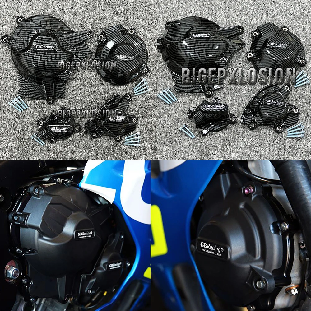 

NEW Carbon Fiber Texture Motorcycles Engine Protective Cover For SUZUKI GSX-R1000 ( R ) L7-M2 2017 2018 2019 2020 2021 2022