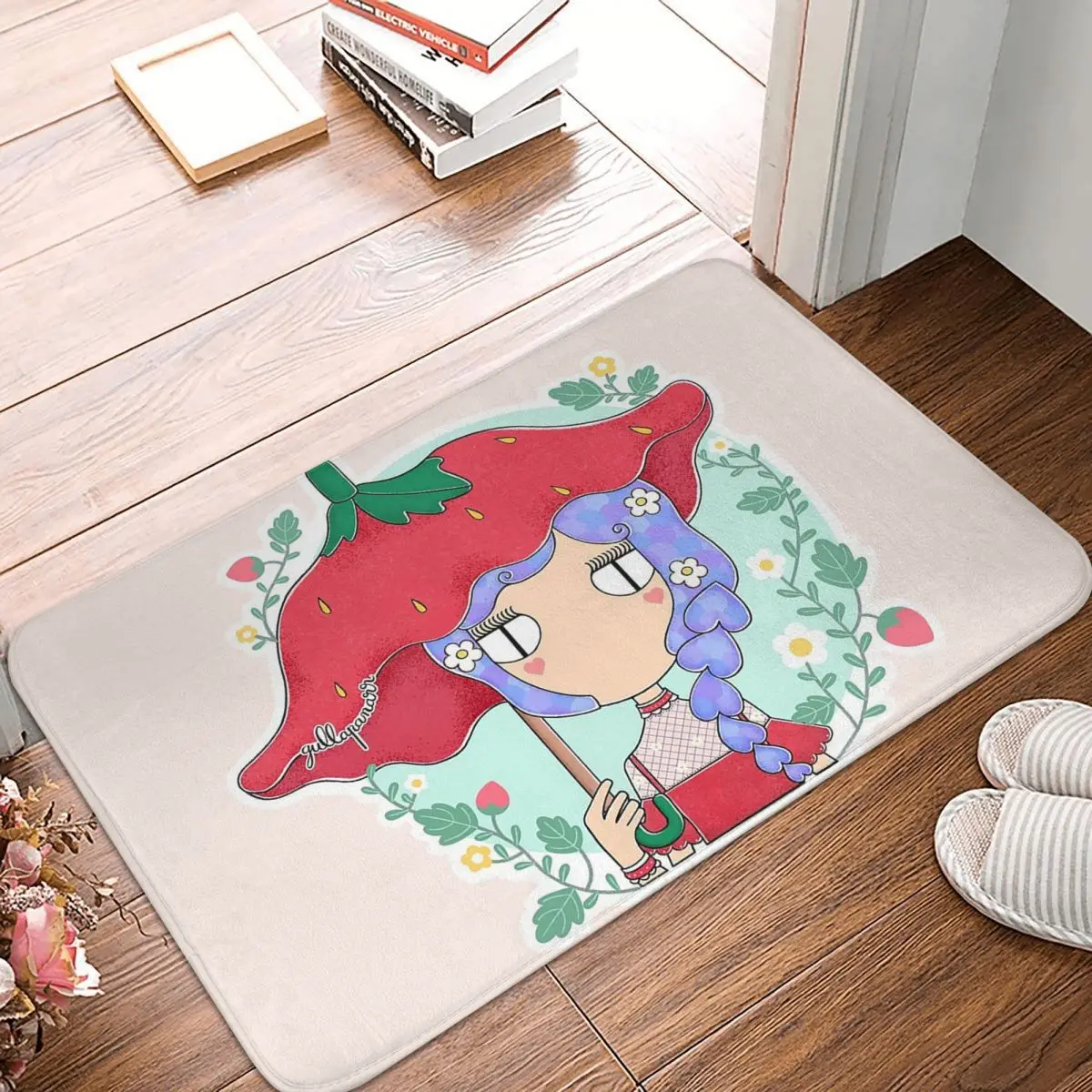 Bellaa In Mutie Dottie Land CR Ver Non-slip Doormat Floor Mat Carpet Rug for Kitchen Entrance Bathroom Living room Footpad Mats