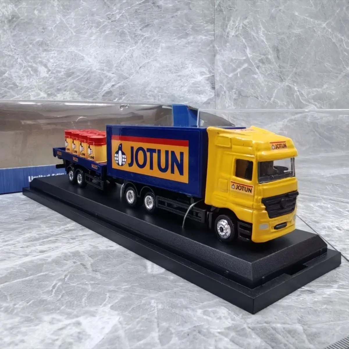 1/87 JOTUN Ciężarówka Wytrzymała Model Samochodu ze Stopu Metalu Ozdoba Ciężarówka Transportowa Dekoracja Sceny