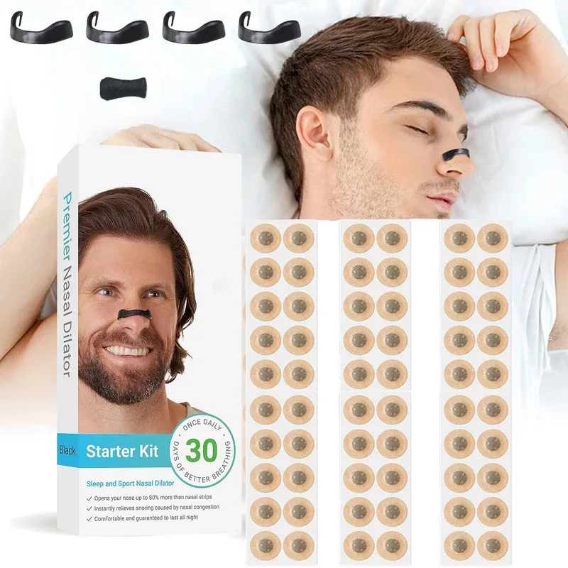 

30Days/Box Nasal Breathing Dilators Kits Magnetic Nose Clip Strips Increase Sports Air Intake Improve Sleeping Anti Snoring