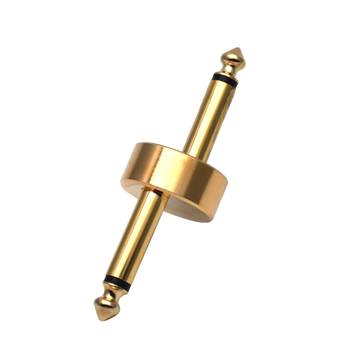 6.35mm to 6.35mm Z-Shape Guitar Pedal Connector Effect Pedal Audio Adapter Plug Gold/Silver Space-Saving Right Angle Connector