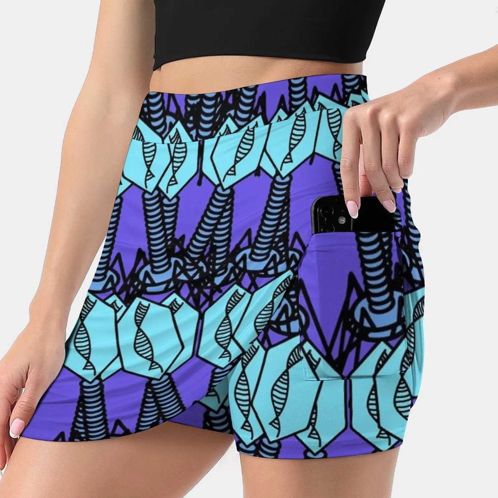 

Женская юбка для игры в бадминтон, с карманами