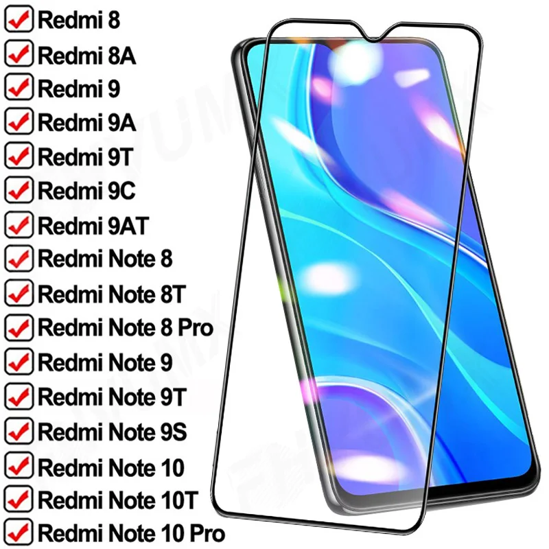 

High Definition Tempered Glass For Xiaomi Redmi 9A 9 9i 9T Note 10 PROMAX PRO, Screen Protectors Phone Film Redmi