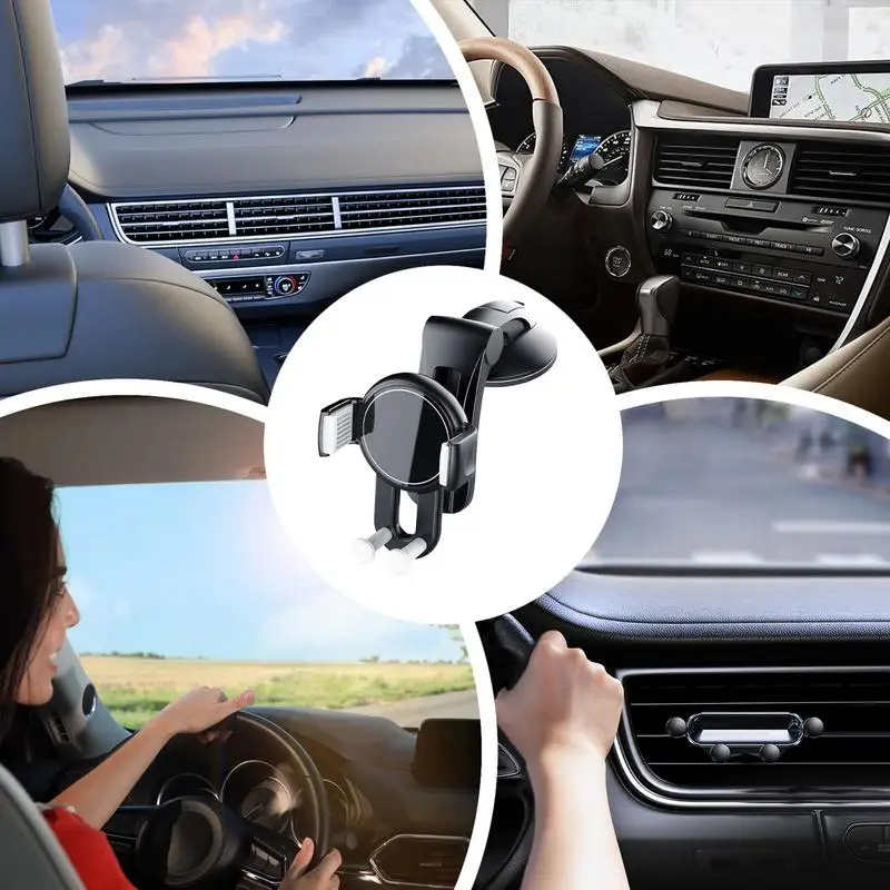 Автомобильное крепление для сотового телефона на присоске, подставка для телефона, автомобильные аксессуары для лобового стекла, приборная панель, окно, центральная консоль