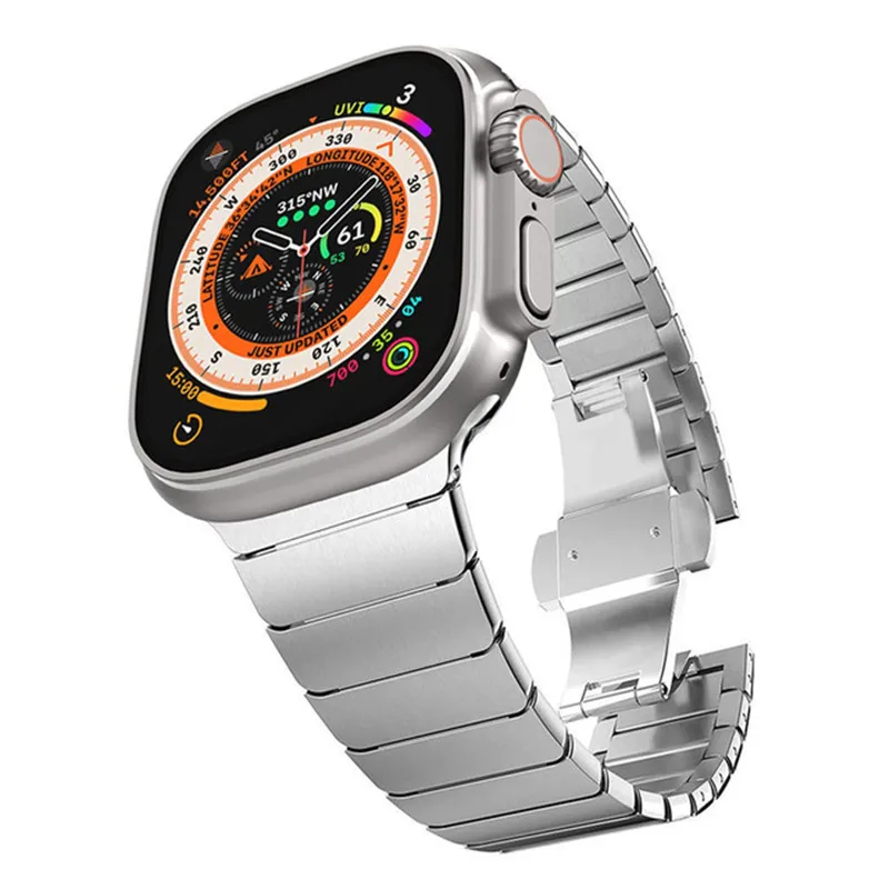 Voor Vwar Horloge DT8 ZD8 Ultra Max 49Mm Band Serie 8 7 45Mm 44Mm 42Mm Verstelbare roestvrij Stalen Band Iwatch Apple Ultra 7 Se 6