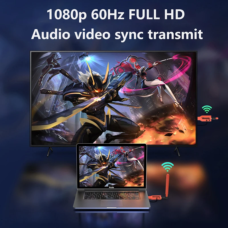 

50 м 150 м 4K беспроводной HDMI видеопередатчик и удлинитель приемника 1TX 2RX адаптер дисплея для камеры, ноутбука, ПК к ТВ-проектору