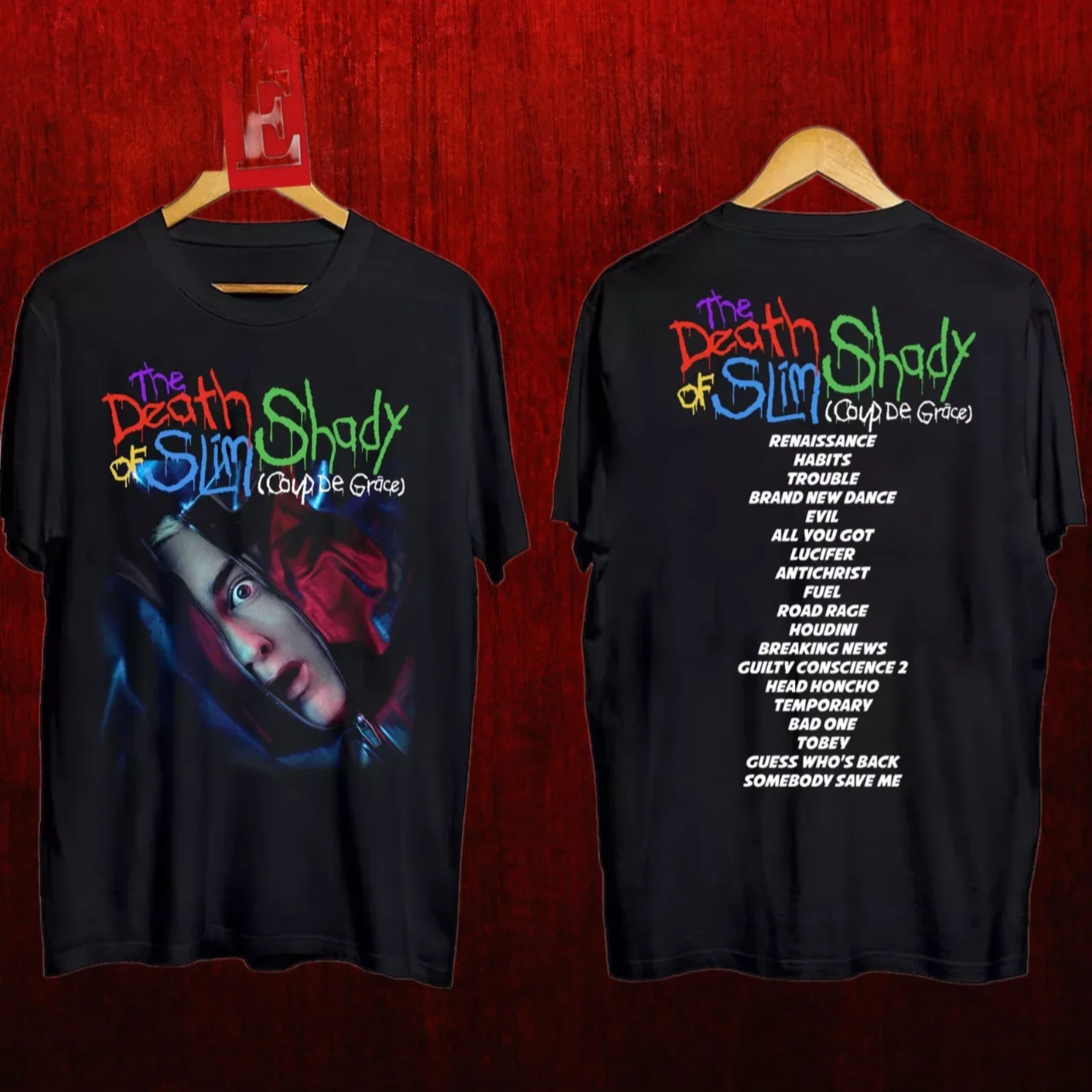 Eminem The Death Of Slim Shady Tour Gift For Fan S to 5XL 2-sides T-shirt GC2307