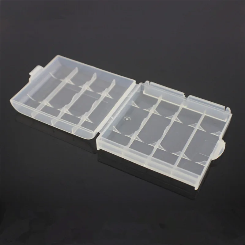 Colorful Plastic Battery Holder Case 4 AA AAA Plastic Storage Box Cover For 14500 Battery Organizer Container 5 Color Options