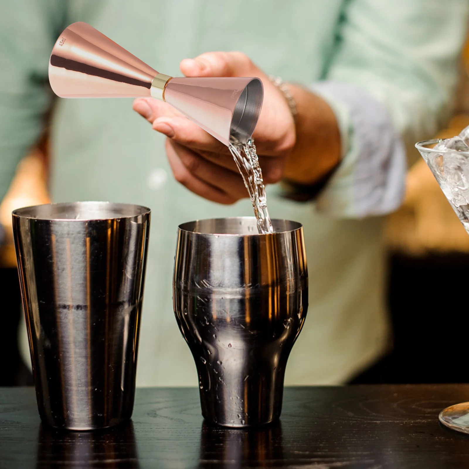 

Cocktail Wine Measurer Bartender's Measuring Cup Jigger for Bartending with Measurements