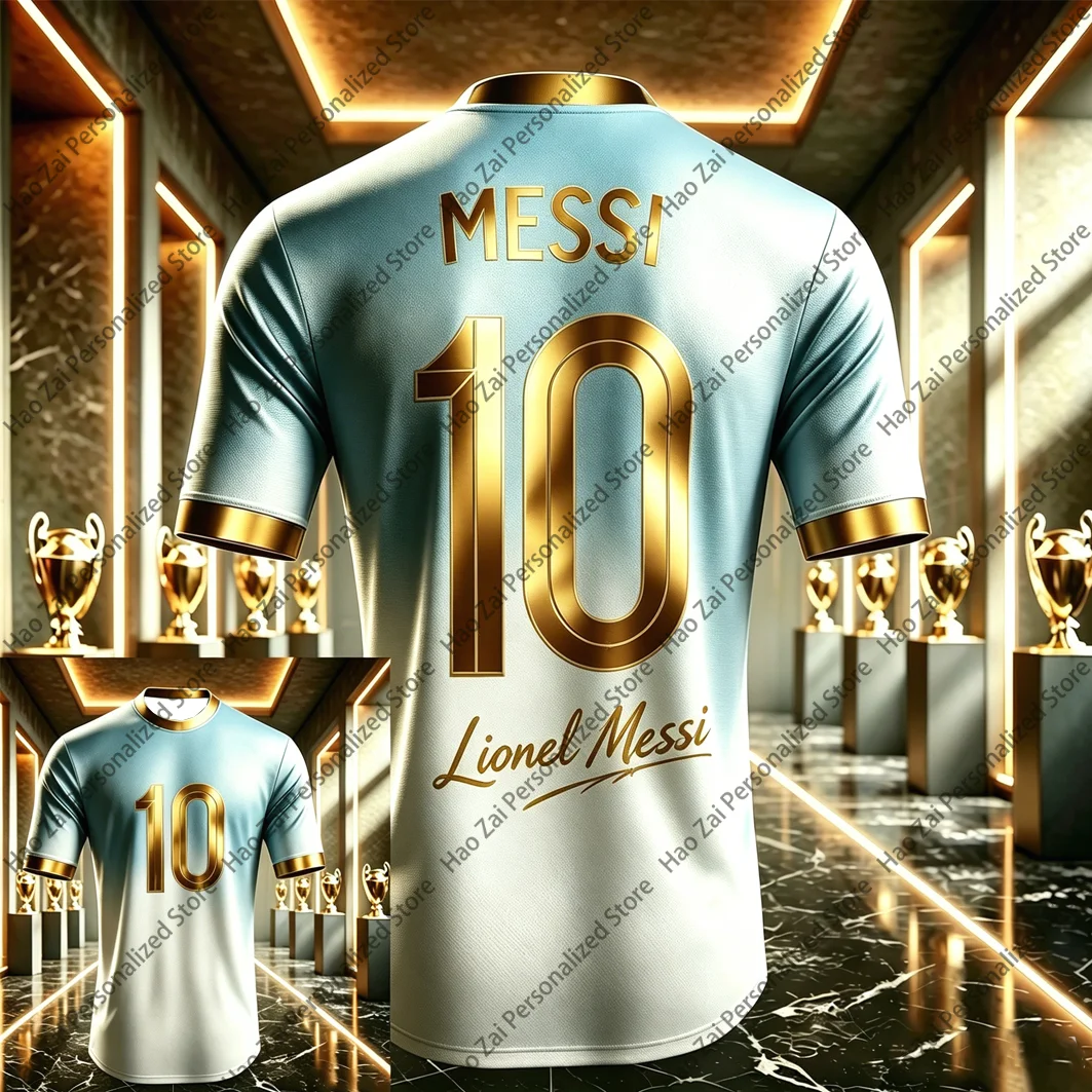 2026 Messi No. 10 Special Edition Jersey/T-Shirt — Kids'/Adult Outdoor Training Wear and Fan Apparel  Unisex Oversized Bar Top