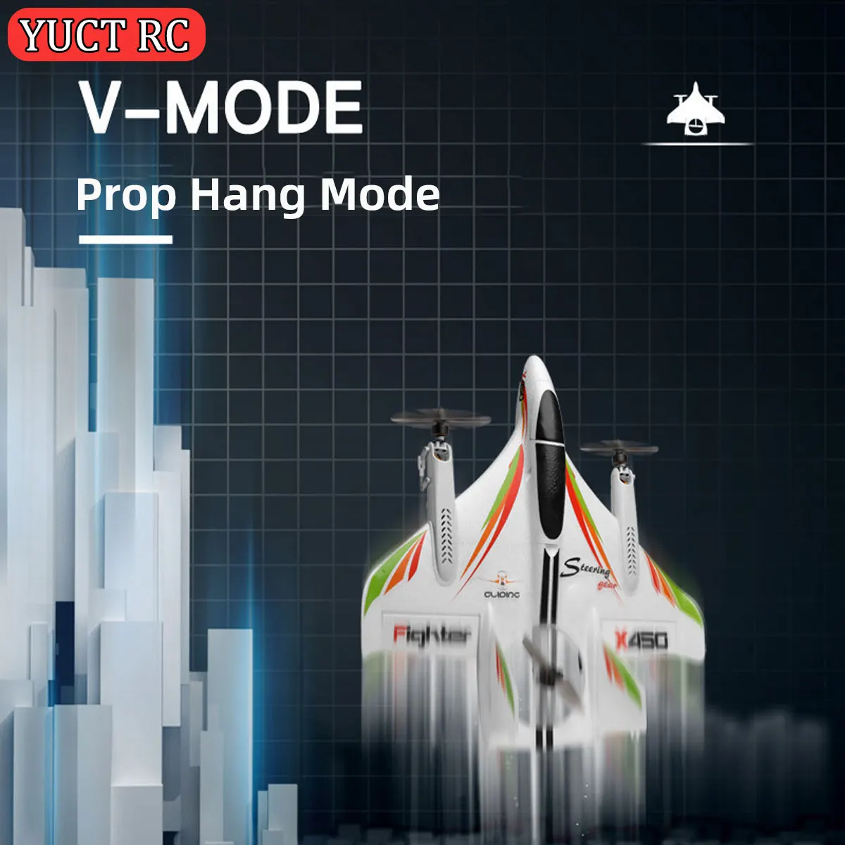 Wltoys XKS X450 6CH RC 飛行機 2.4GHz 3D 6G 安定飛行 固定翼 LED 垂直離着陸 RTF 大人向け