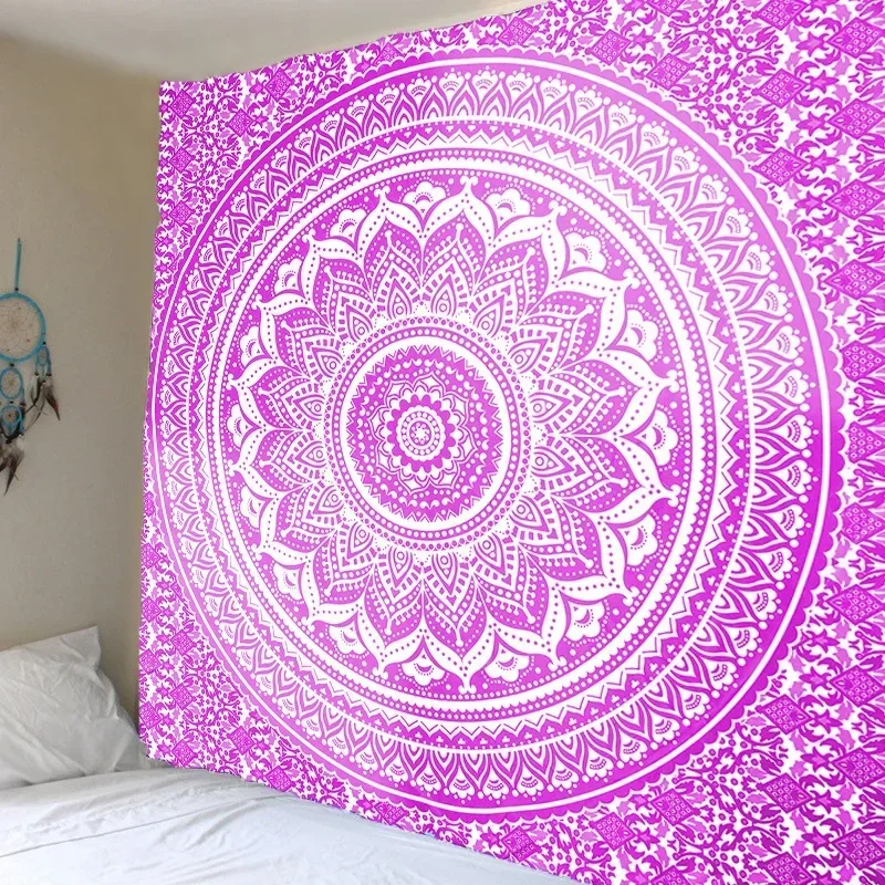 Indian Mandala Tapestry Wall Hanging Sandy Beach Throw Rug Blanket Camping Tent Travel Mattress Bohemian Sleeping Pad Tapestries