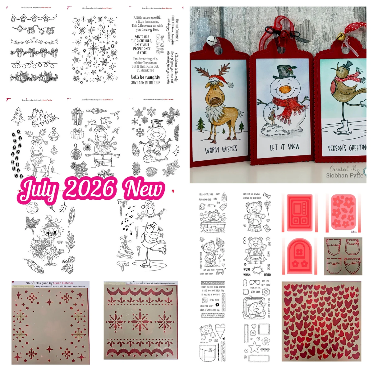 Juli 2026 Neue Weihnachts-Schneemann- und Weihnachtsmann-Stempel im nordischen Stil, transparente Stempel und Schablonen für DIY-Handarbeiten, Scrapbooking und Tagebücher