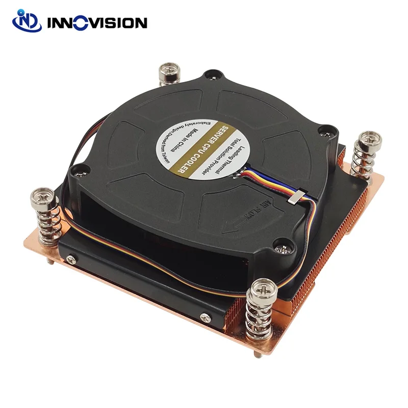 LGA1200 LGA1150 LGA1151 1U Active Heatsink CPU Cooler 75x75MM Hole Spacing TDP 180W With 8015MM Fans Vapor Chamber VC Base