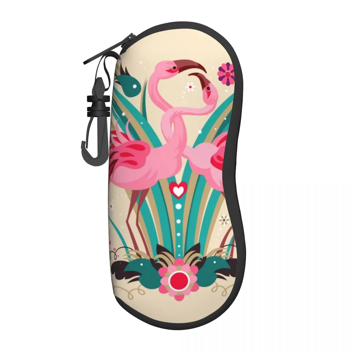 Love Flamingo Shell Eyeglasses Protector Cases Fashion Sunglass Case Tropical Bird Glasses Pouch