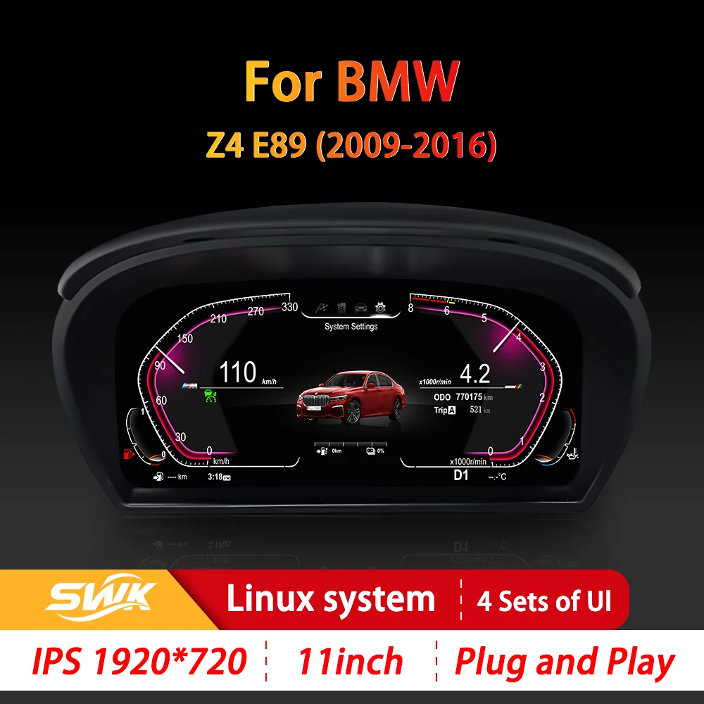 

11 inch suitable for BMW Z4 E86 E89 car LCD digital instrument panel assembly Linux system instrument panel 2009-2016