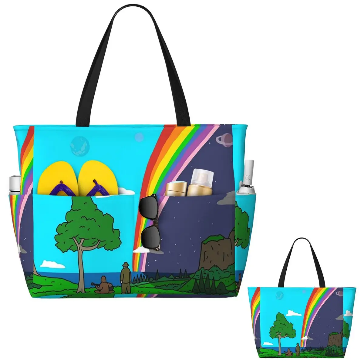 

Big Lez Show Landsc Beach Tote Bag Sport Gym Yoga Duffle Large Tote Bag Women Travel Bag Fitness bag