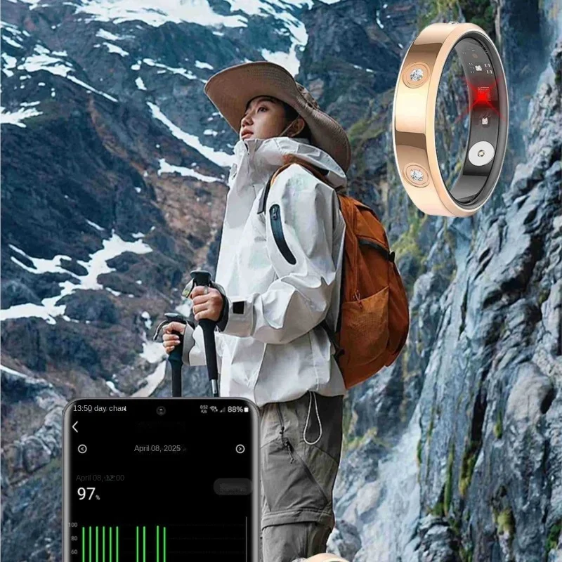 6.3mm Smart Ring Blood Oxygen Heart Rate Variability Pressure Physiological Cycle Family Care Sleep Exercise Monitoring New 2026