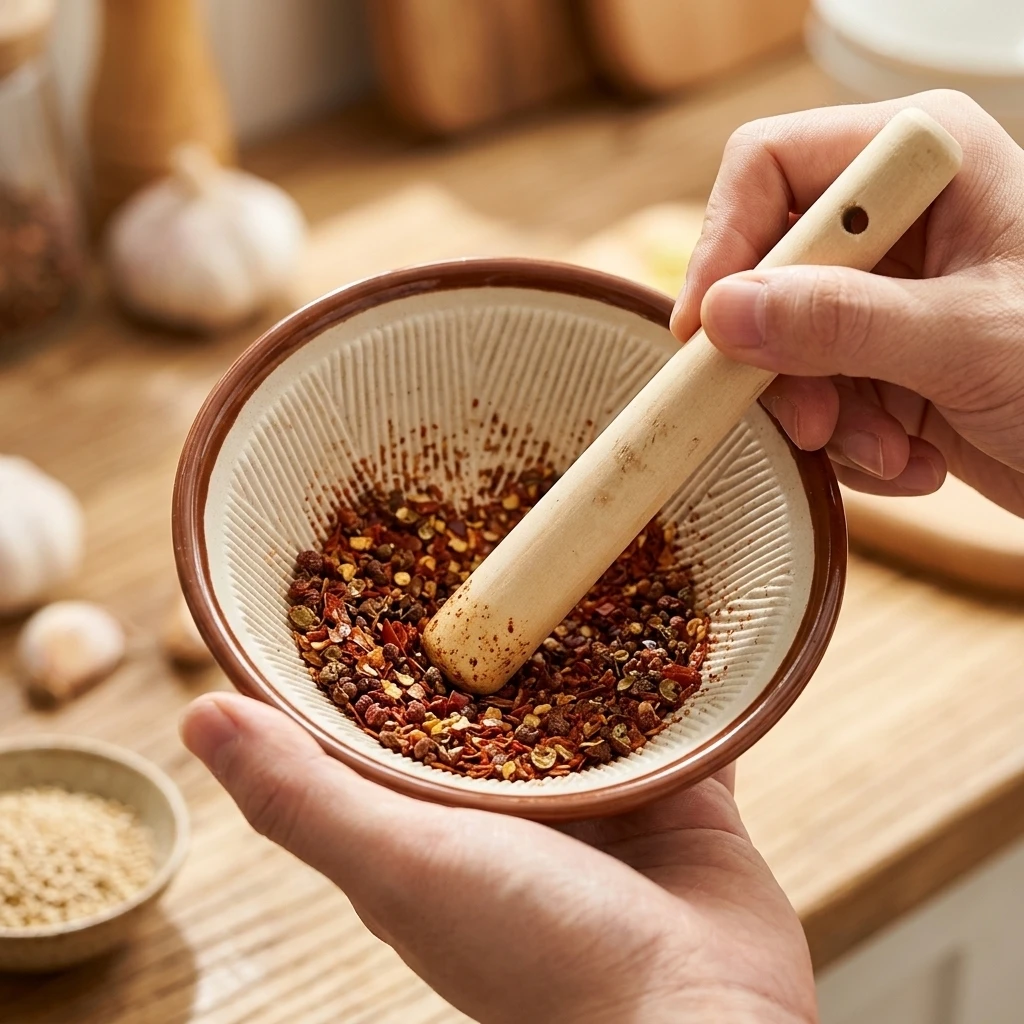 Mortar and Pestle Ceramic Manual Spice Grinder Crusher Bowl for Kitchen Garlic Herb Sesame Paste Traditional Tool Durable
