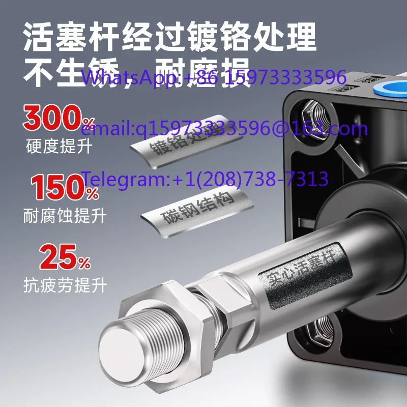 SC63 Standard 32mm Small Pneumatic Cylinder 40mm High Thrust 25-500mm Stroke for Industrial Automation Systems