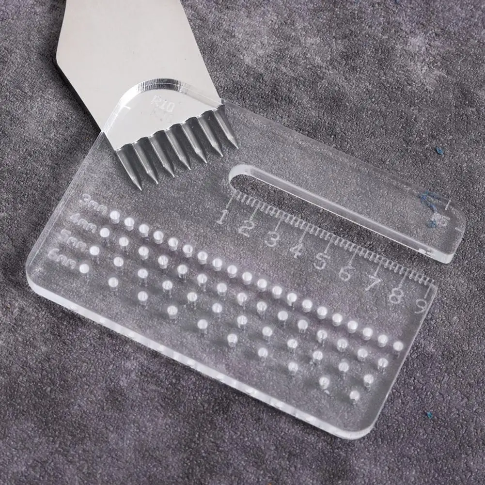 Suture Hole Spacing Guide Acrylic Distance Ruler 4mm Thick Transparent Cutting Tool with Hole Spacing Accurate Scale Precise