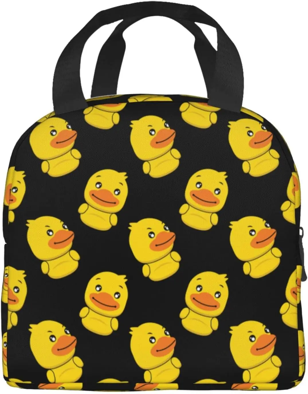 Cute Ducky Lunch Bag Compact Tote Bag Rubber Ducks Reusable Lunch Box Container For Women Men School Office Work