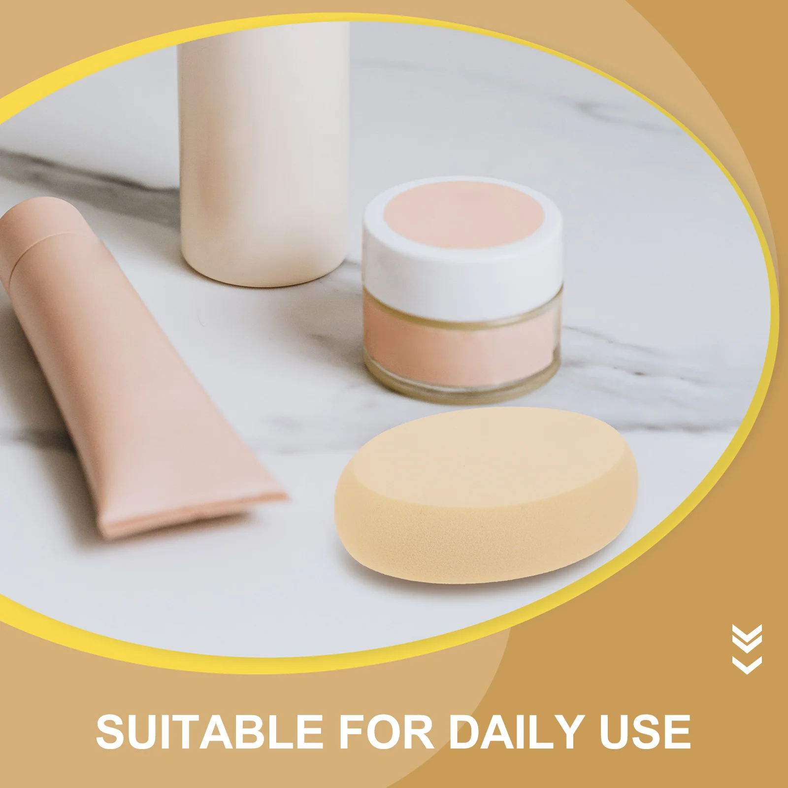 3pcs Oval Makeup For Foundation Blusher Powder Smooth Skin-Friendly Multipurpose Tools Beauty Puff Set