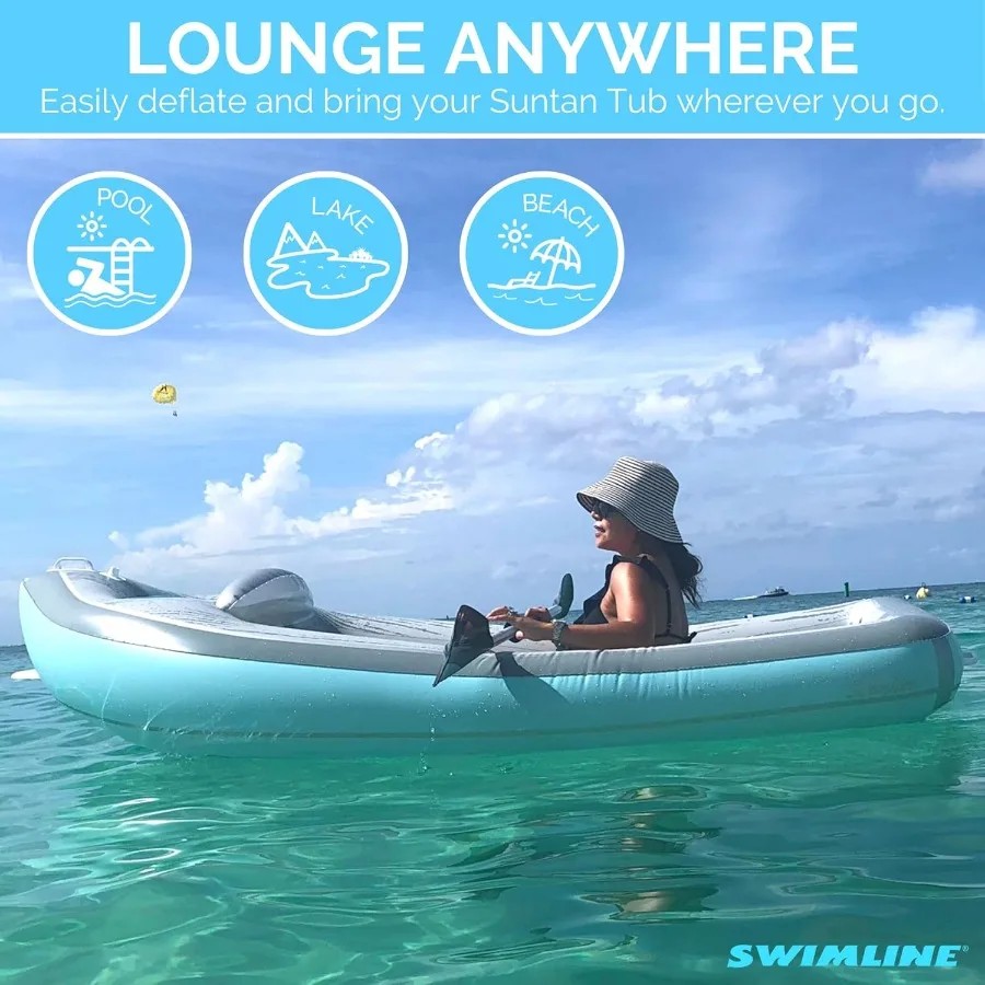 Opblaasbaar zwembad Float Lounger Raft Matras Fun Mat Classic Cruiser Blauw