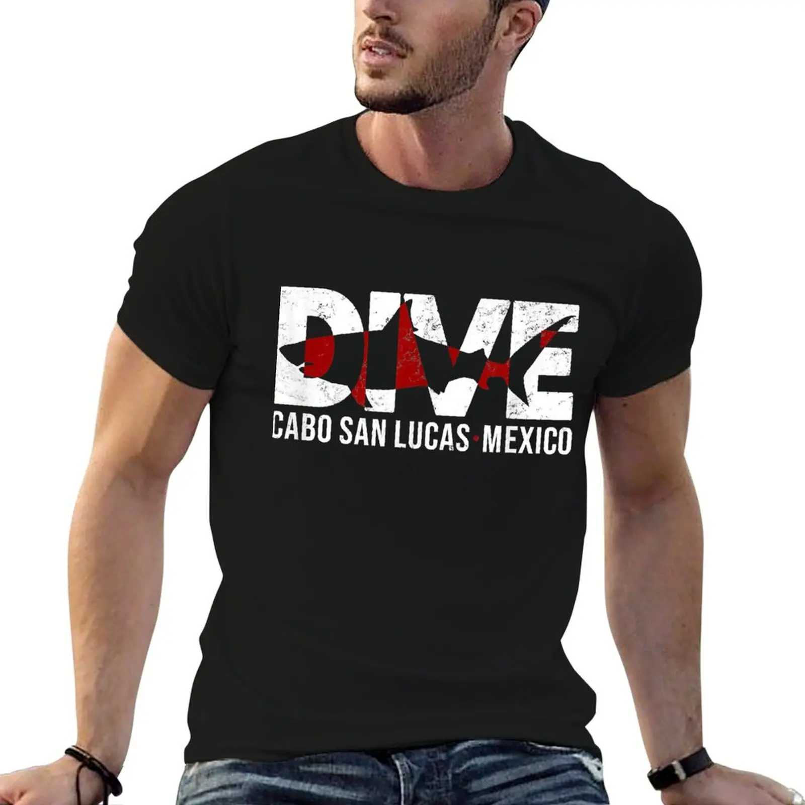 Camiseta DIVE Cabo San Lucas México SCUBA DIVING Diver Copy, camiseta de algodón, camisetas 100% con estampados, camiseta