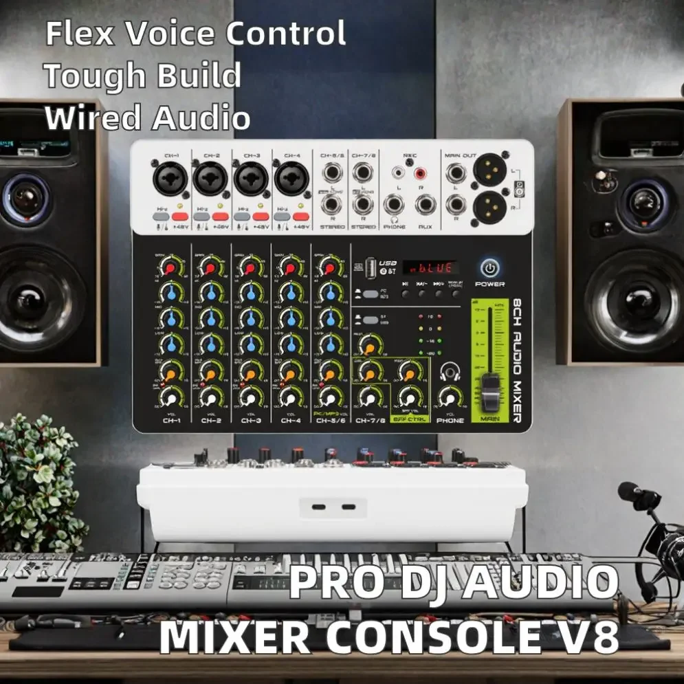 

Бестселлер: профессиональный DJ-контроллер/аудиоконсоль, микшерный пульт, звуковая колонка, цифровой аудиомикшер V8