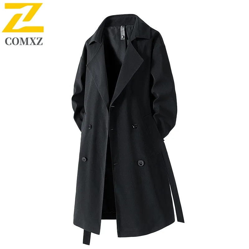 

COMXZ Мужская рабочая куртка высокого качества с лацканами, уличное ветрозащитное пальто, простая повседневная модная удобная легкая осенне-зимняя одежда