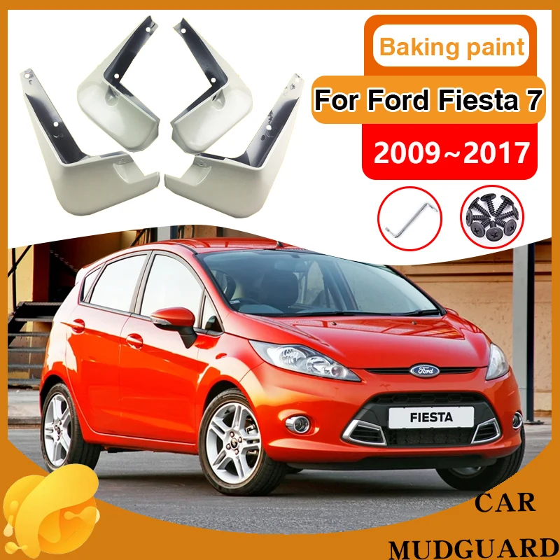 

Автомобильные брызговики для Ford Fiesta 7 Mk7 2009 ~ 2017, хэтчбек, брызговики, краска для выпечки, брызговики, наклейки, аксессуары