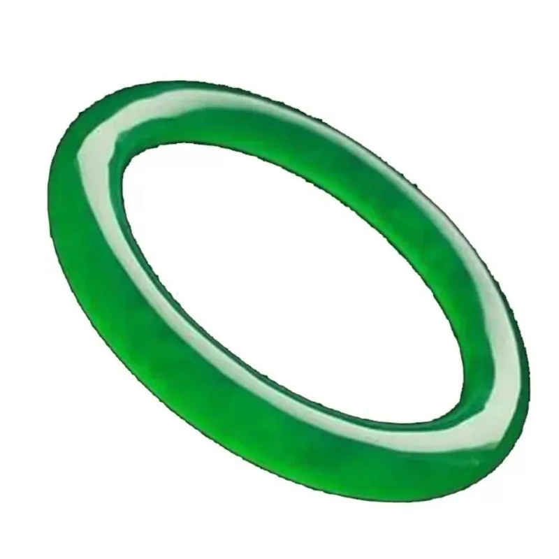 

New product full green bracelet ice seed Yu bracelet round bar