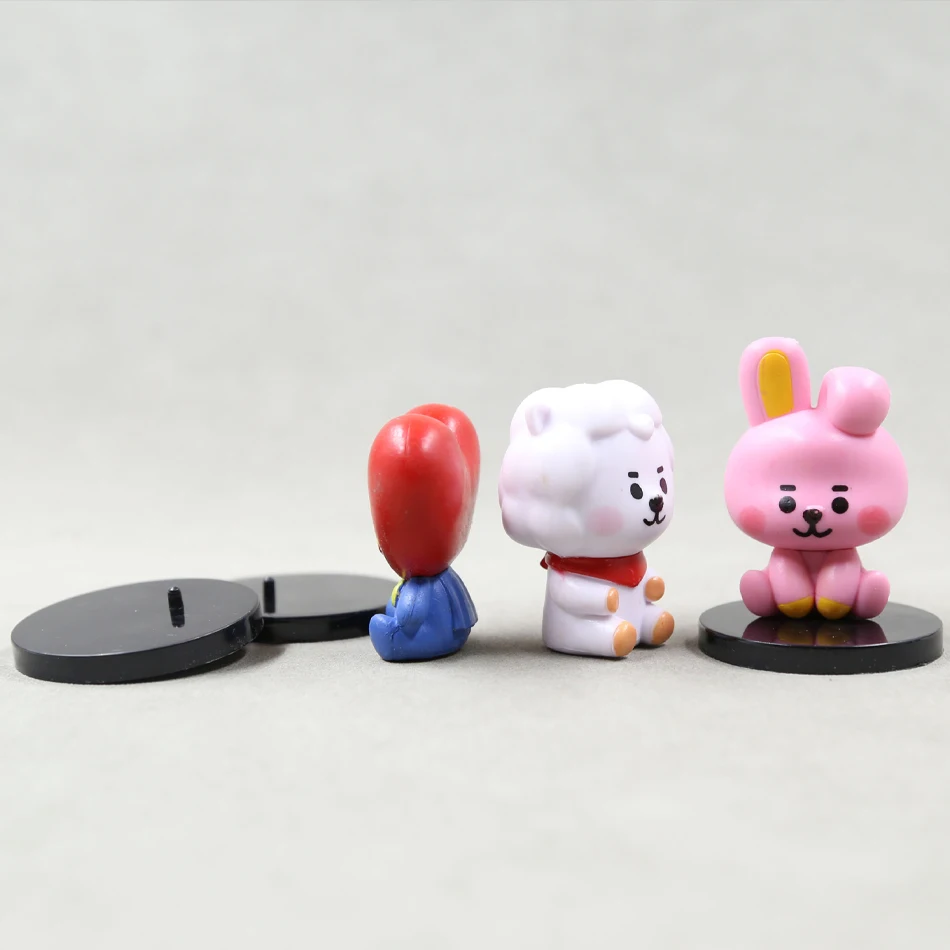 BT21 6cm 7pcs figure korea pop kpop mini figure bts Bt21 koya  Model Creative Desktop Accessories Toy Children\'s Birthday Gift